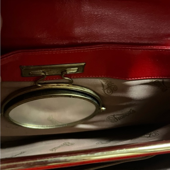 Francois • Vintage • Red • Crossbody Handbag • W/Gold Chain - Picture 13 of 15